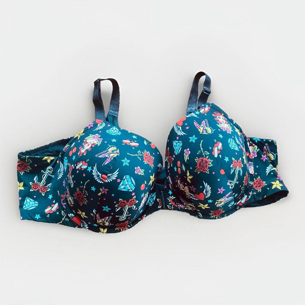 Torrid Perfect T-Shirt‎ Front-Close Bra Pin-Up Style 48B - Worn Once